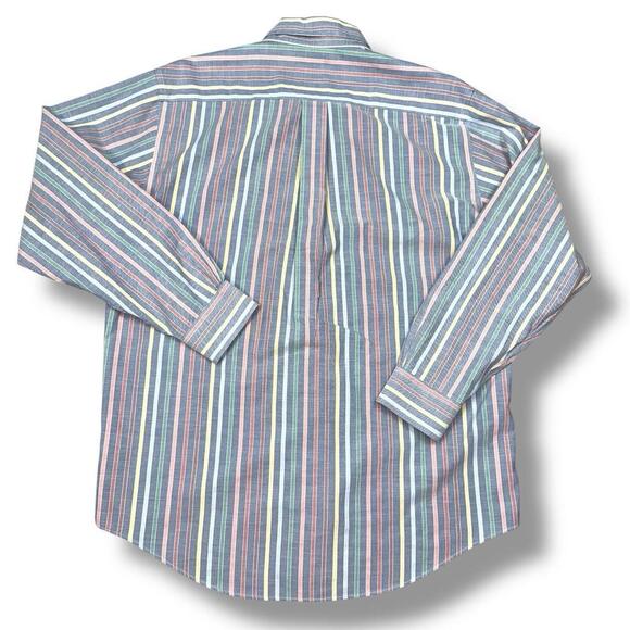 Brooks Brothers 346 Multicolor Stripe Original Polo Shirt M Cotton USA Colorful - Picture 7 of 9